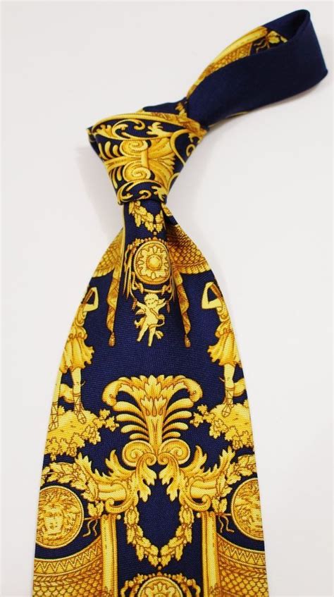 mens versace gold scarf|Versace ties for sale.